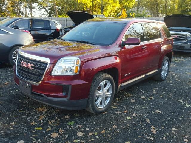 2GKALMEK1H6238329 - 2017 GMC TERRAIN SL MAROON photo 2