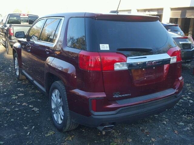 2GKALMEK1H6238329 - 2017 GMC TERRAIN SL MAROON photo 3