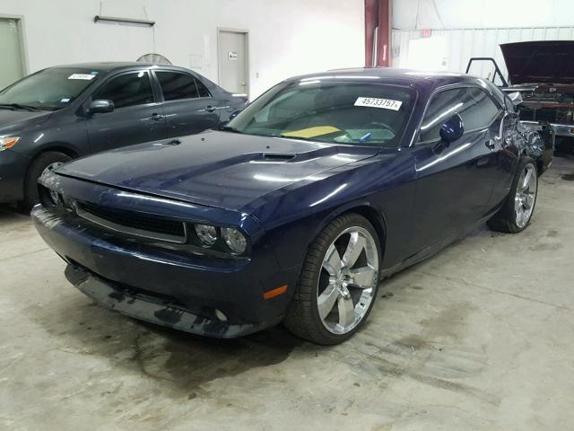 2C3CDYAG6DH660111 - 2013 DODGE CHALLENGER BLUE photo 2