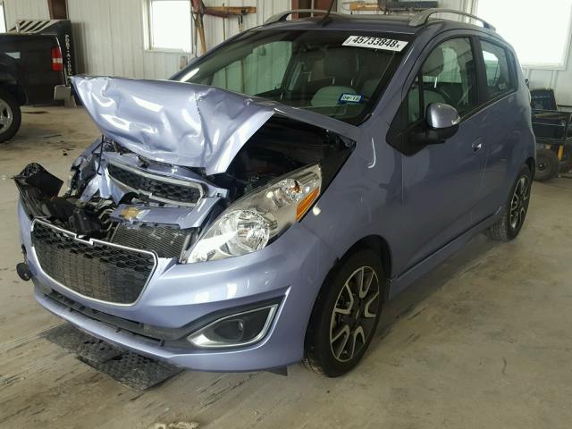 KL8CF6S98EC581983 - 2014 CHEVROLET SPARK 2LT BLUE photo 2