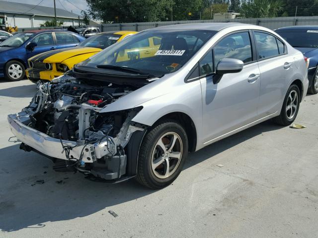 19XFB2F79FE087076 - 2015 HONDA CIVIC SE SILVER photo 2