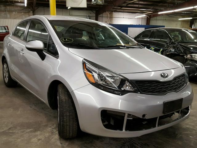 KNADM4A30E6399029 - 2014 KIA RIO LX SILVER photo 1