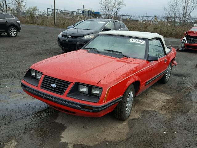 1FABP2737DF153578 - 1983 FORD MUSTANG RED photo 2
