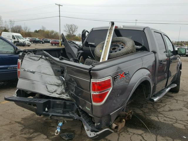 1FTFW1EV9AFC83922 - 2010 FORD F150 GRAY photo 4