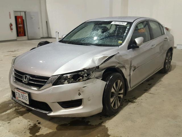 1HGCR2F37DA177775 - 2013 HONDA ACCORD LX SILVER photo 2