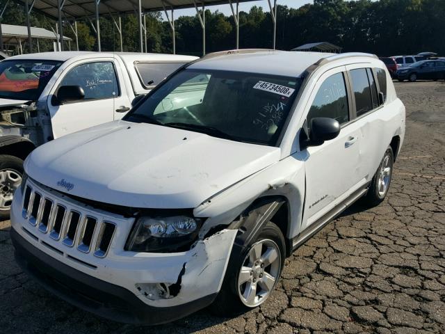 1C4NJCBA2FD273288 - 2015 JEEP COMPASS SP WHITE photo 2