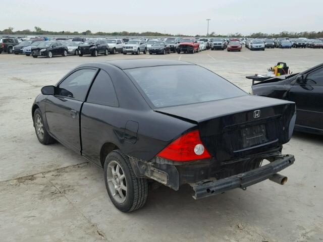 1HGEM22944L012756 - 2004 HONDA CIVIC EX BLACK photo 3
