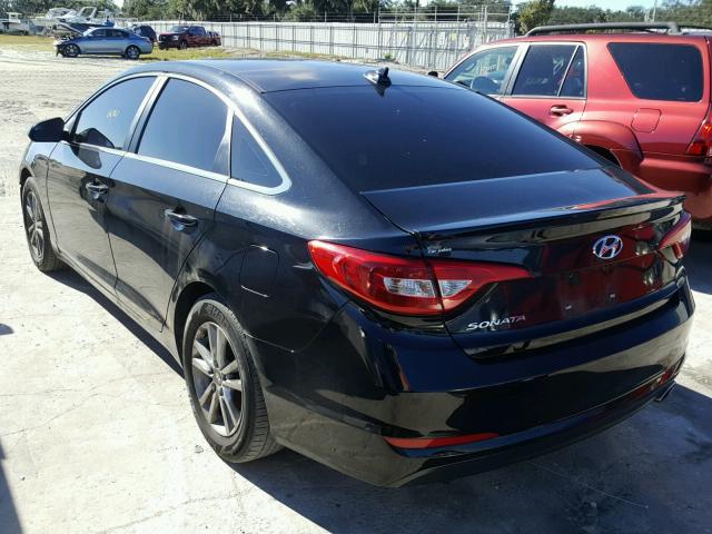 5NPE24AF4FH122818 - 2015 HYUNDAI SONATA SE BLACK photo 3