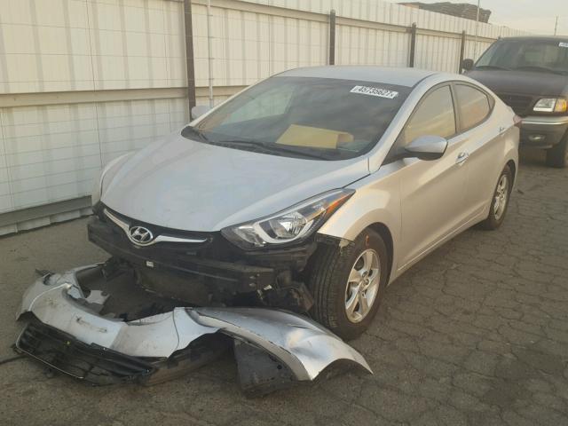 KMHDH4AE8FU381220 - 2015 HYUNDAI ELANTRA SE SILVER photo 2