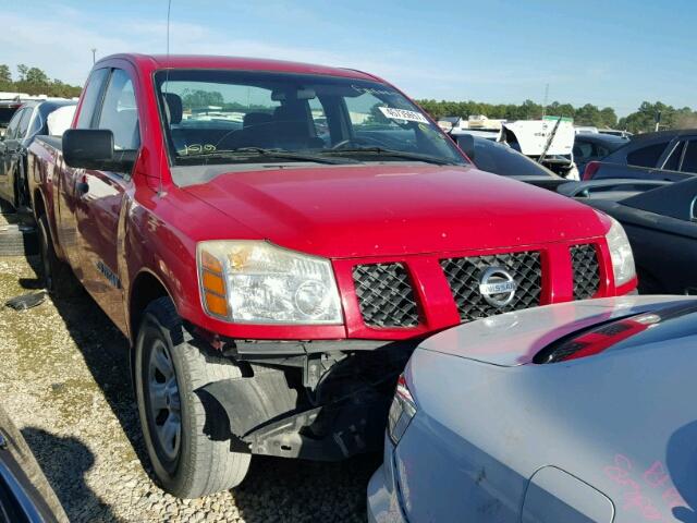 1N6AA06A96N554485 - 2006 NISSAN TITAN XE RED photo 1