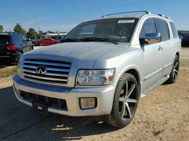 5N3AA08A95N812084 - 2005 INFINITI QX56 SILVER photo 2