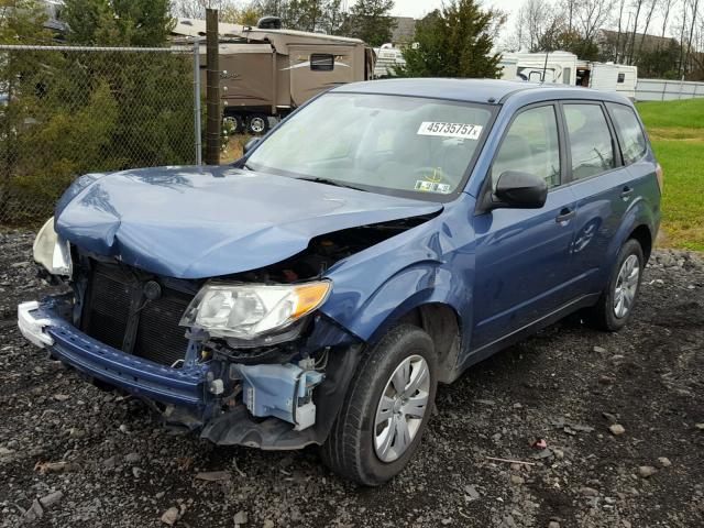 JF2SH6AC3AG759961 - 2010 SUBARU FORESTER 2 BLUE photo 2