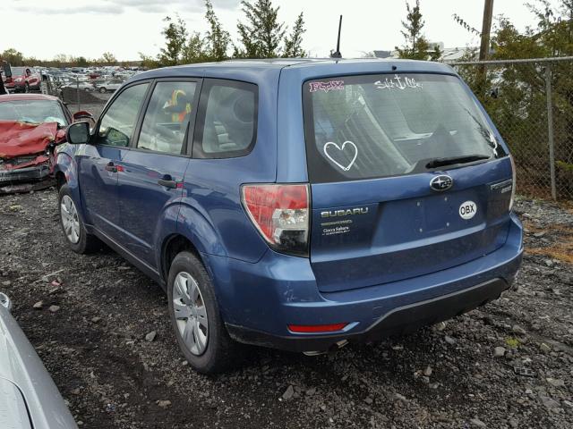 JF2SH6AC3AG759961 - 2010 SUBARU FORESTER 2 BLUE photo 3