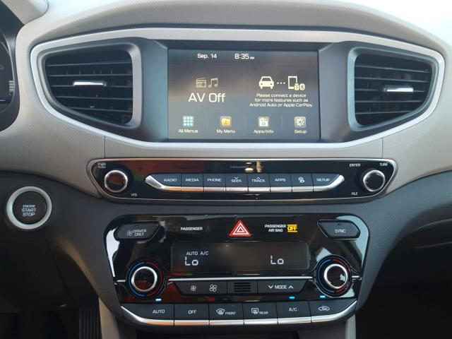 KMHC85LC2HU049239 - 2017 HYUNDAI IONIQ LIMI WHITE photo 9