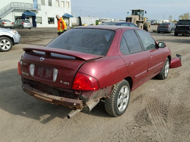 3N1CB51D84L871309 - 2004 NISSAN SENTRA 1.8 RED photo 4