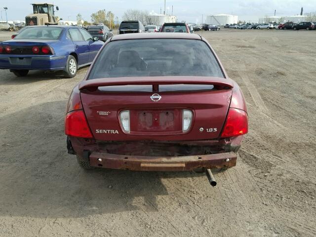 3N1CB51D84L871309 - 2004 NISSAN SENTRA 1.8 RED photo 9