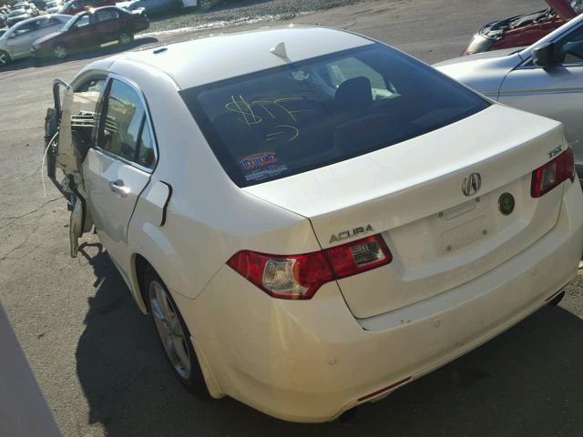 JH4CU2F67AC040017 - 2010 ACURA TSX WHITE photo 3