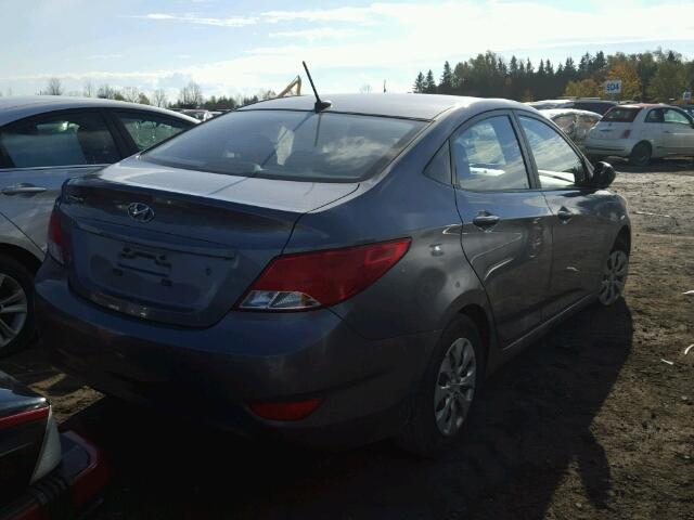 KMHCT4AE2FU868441 - 2015 HYUNDAI ACCENT GLS GRAY photo 4