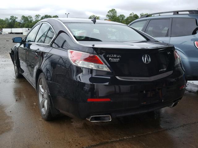 19UUA9F55CA004373 - 2012 ACURA TL BLACK photo 3