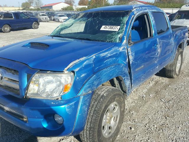 5TELU42N06Z200368 - 2006 TOYOTA TACOMA DOU BLUE photo 9