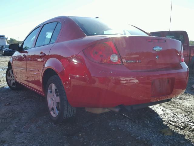 1G1AK58F687331181 - 2008 CHEVROLET COBALT LS RED photo 3