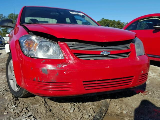 1G1AK58F687331181 - 2008 CHEVROLET COBALT LS RED photo 9