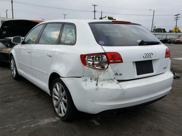 WAUHE98P69A078491 - 2009 AUDI A3 2.0T WHITE photo 3