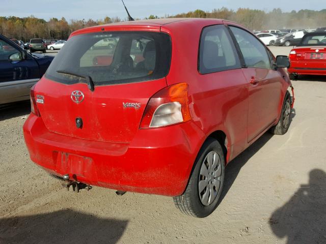 JTDJT923575094266 - 2007 TOYOTA YARIS RED photo 4