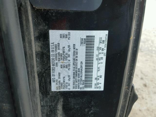 1FTRX18L33NA39129 - 2003 FORD F150 Schwarz Foto 10