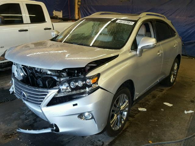 JTJBC1BAXD2061620 - 2013 LEXUS RX 450 SILVER photo 2