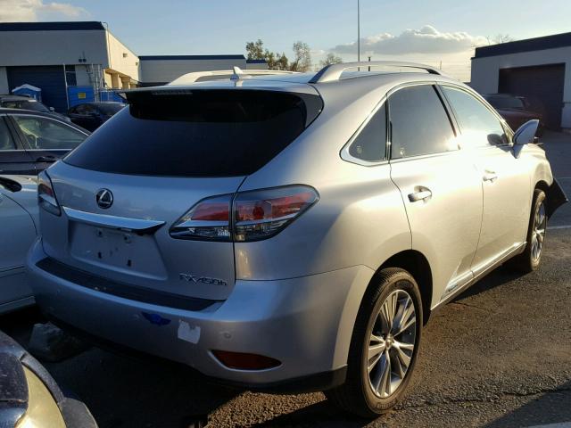 JTJBC1BAXD2061620 - 2013 LEXUS RX 450 SILVER photo 4