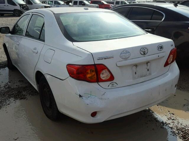 2T1BU40E49C128230 - 2009 TOYOTA COROLLA BA WHITE photo 3