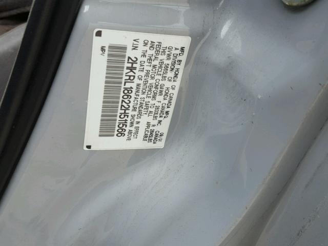 2HKRL18622H511566 - 2002 HONDA ODYSSEY EX SILVER photo 10