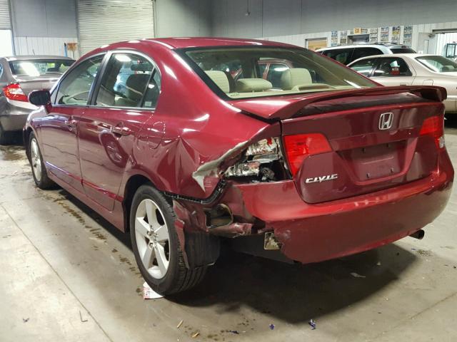 1HGFA16827L053609 - 2007 HONDA CIVIC MAROON photo 3