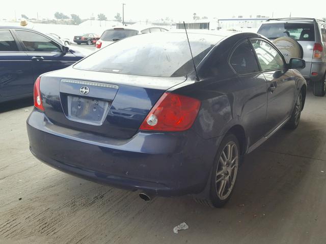 JTKDE167860066293 - 2006 TOYOTA SCION TC BLUE photo 4