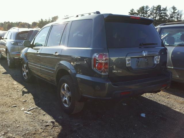 2HKYF18446H503346 - 2006 HONDA PILOT EX CHARCOAL photo 3