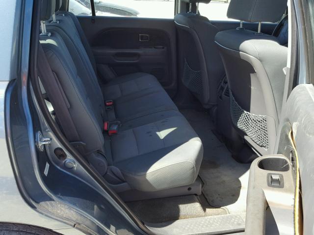 5FNYF28146B042501 - 2006 HONDA PILOT LX BLUE photo 6