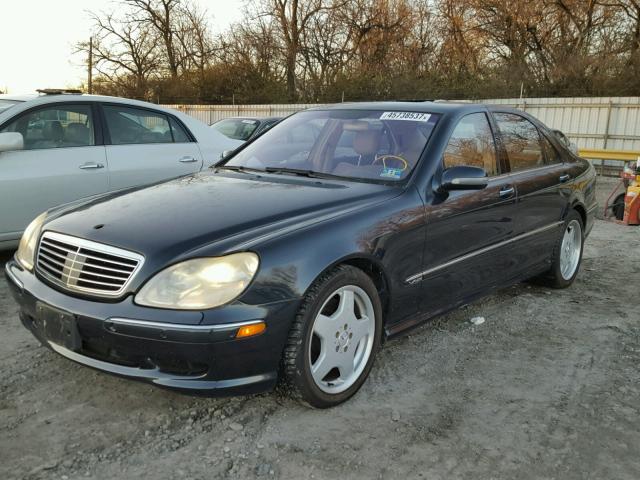 WDBNG78J02A285821 - 2002 MERCEDES-BENZ S 600 BLUE photo 2