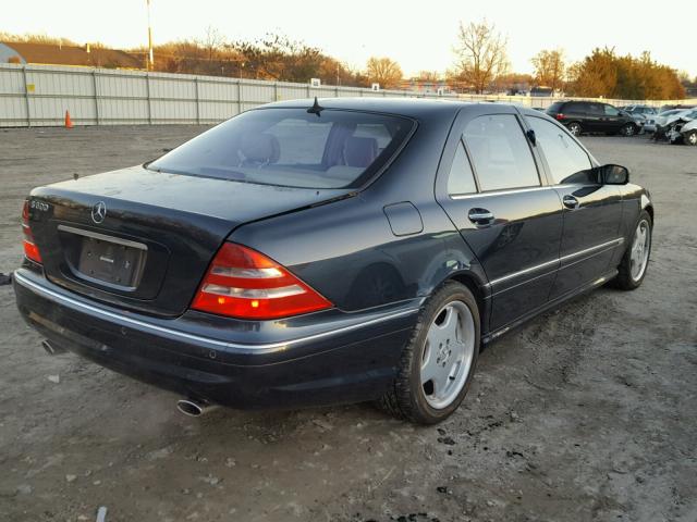 WDBNG78J02A285821 - 2002 MERCEDES-BENZ S 600 BLUE photo 4