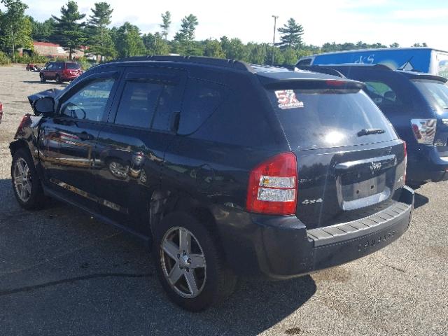 1J8FF47WX7D193795 - 2007 JEEP COMPASS BLACK photo 3