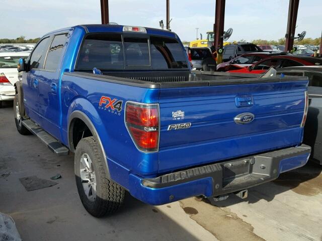 1FTFW1ET9EKE12799 - 2014 FORD F150 SUPER BLUE photo 3