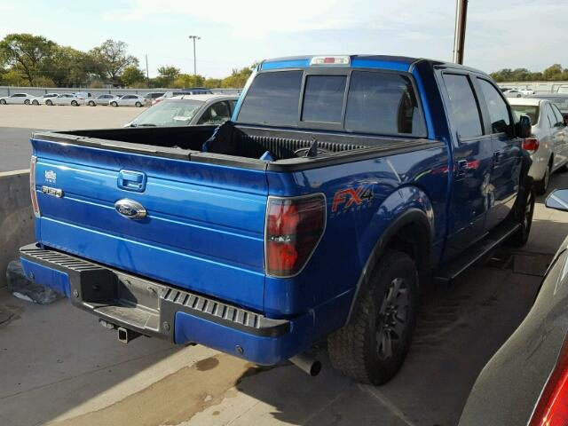 1FTFW1ET9EKE12799 - 2014 FORD F150 SUPER BLUE photo 4