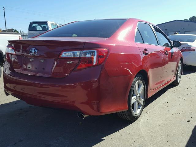 4T1BF1FK5EU805669 - 2014 TOYOTA CAMRY L RED photo 4