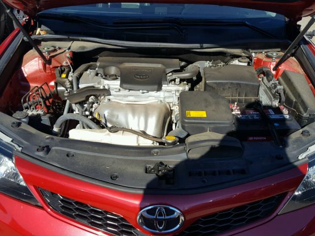 4T1BF1FK5EU805669 - 2014 TOYOTA CAMRY L RED photo 7