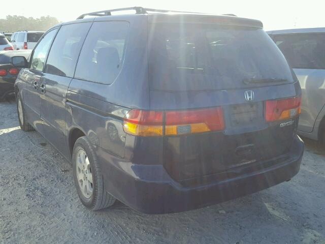 5FNRL18683B099363 - 2003 HONDA ODYSSEY EX BLUE photo 3