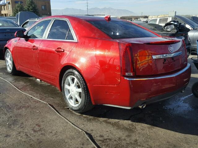 1G6DG577990127021 - 2009 CADILLAC CTS RED photo 3