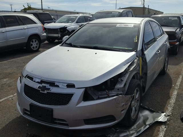 1G1PE5SC4C7328515 - 2012 CHEVROLET CRUZE LT SILVER photo 2