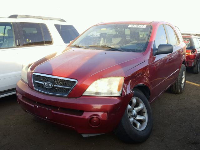 KNDJD733735128816 - 2003 KIA SORENTO RED photo 2