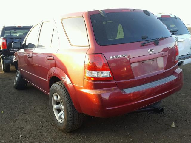 KNDJD733735128816 - 2003 KIA SORENTO RED photo 3