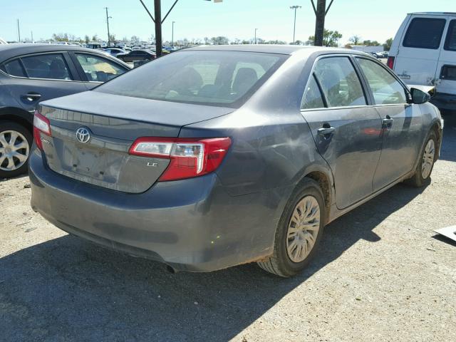 4T1BF1FK8DU241997 - 2013 TOYOTA CAMRY L GRAY photo 4